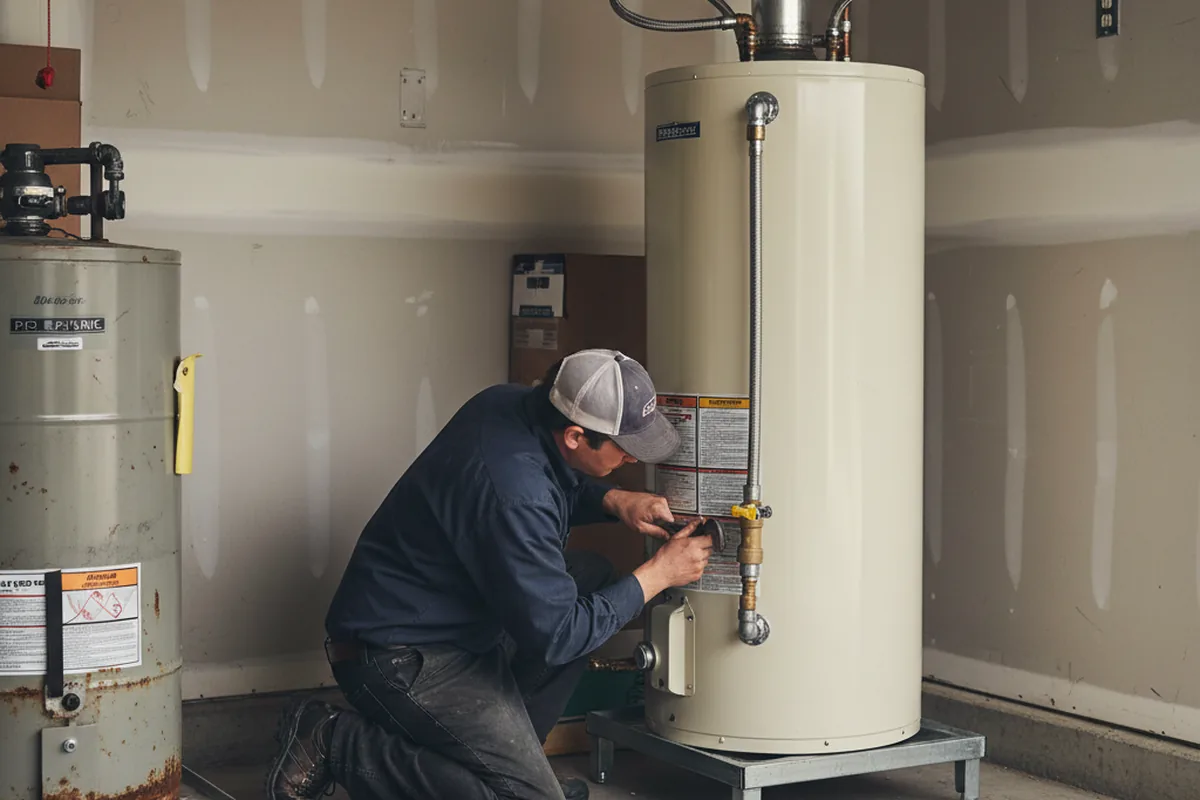 Water heater and shutoff valve replacement in Iron City