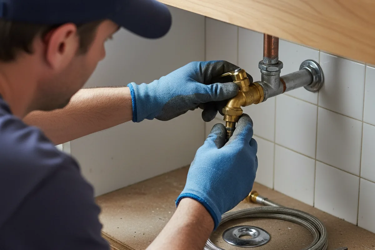 Shutoff valve and fitting work during Emergency Plumbing in Iron City